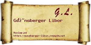 Günsberger Libor névjegykártya